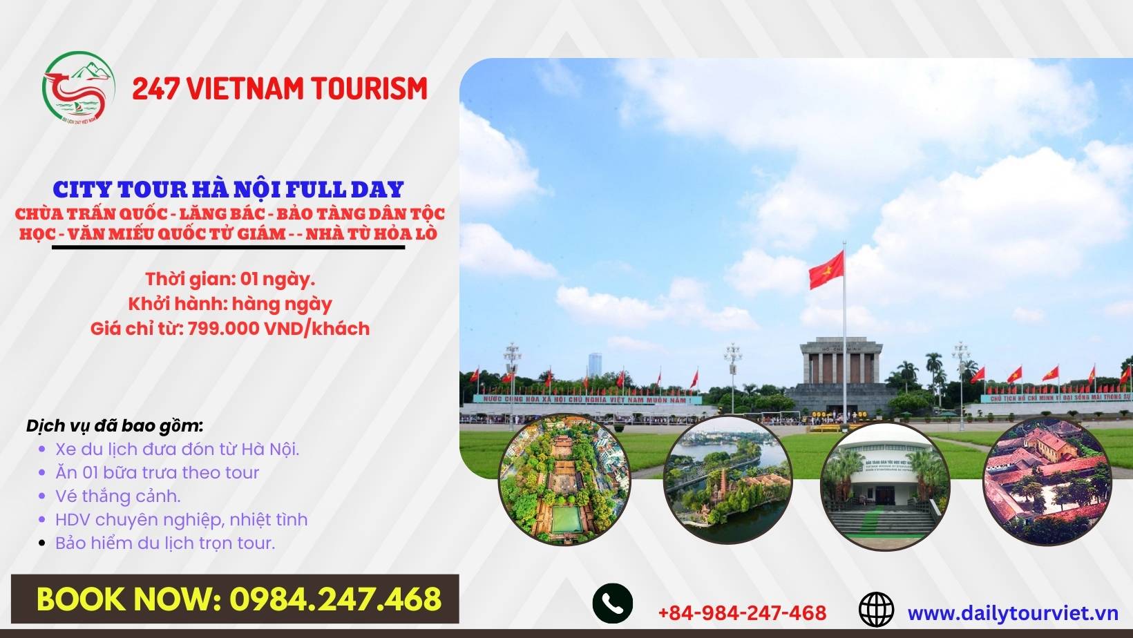 Tour du lịch Hà Nội 1 ngày