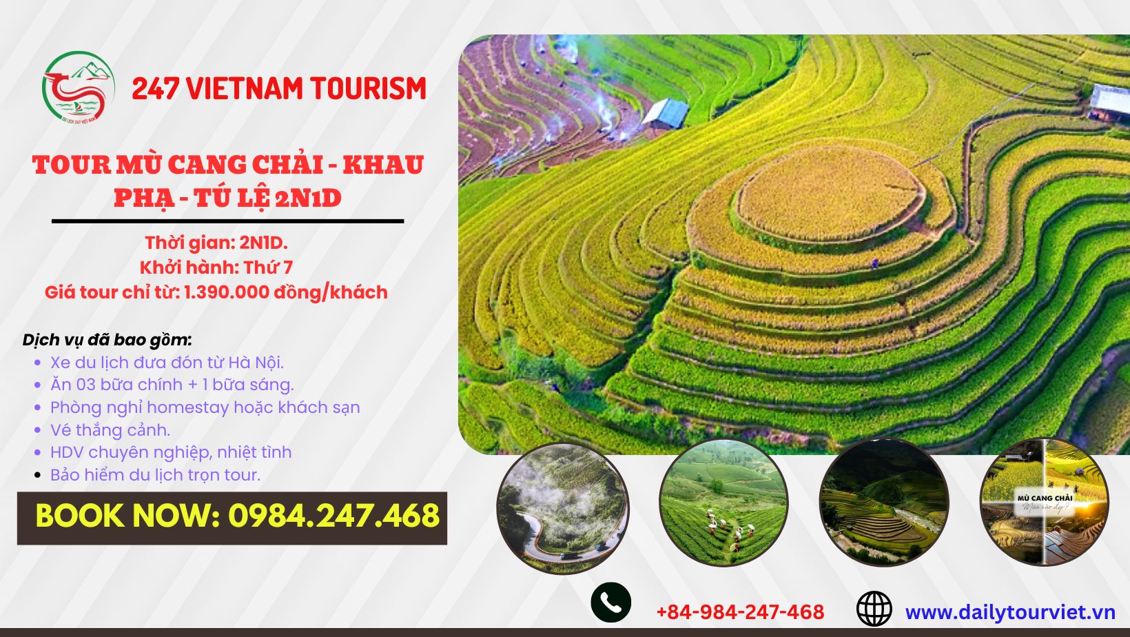 Tour Mù Cang Chải 2N1Đ