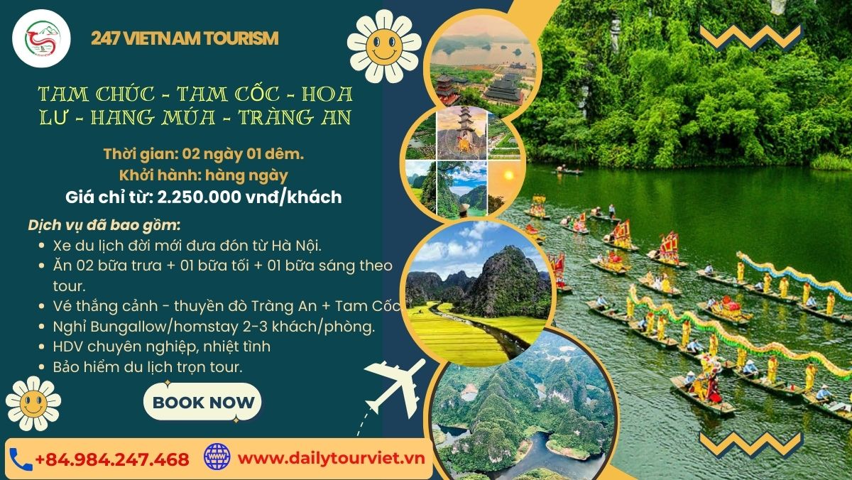 Tour Tam Chúc - Ninh Bình - Hang Múa 2 ngày