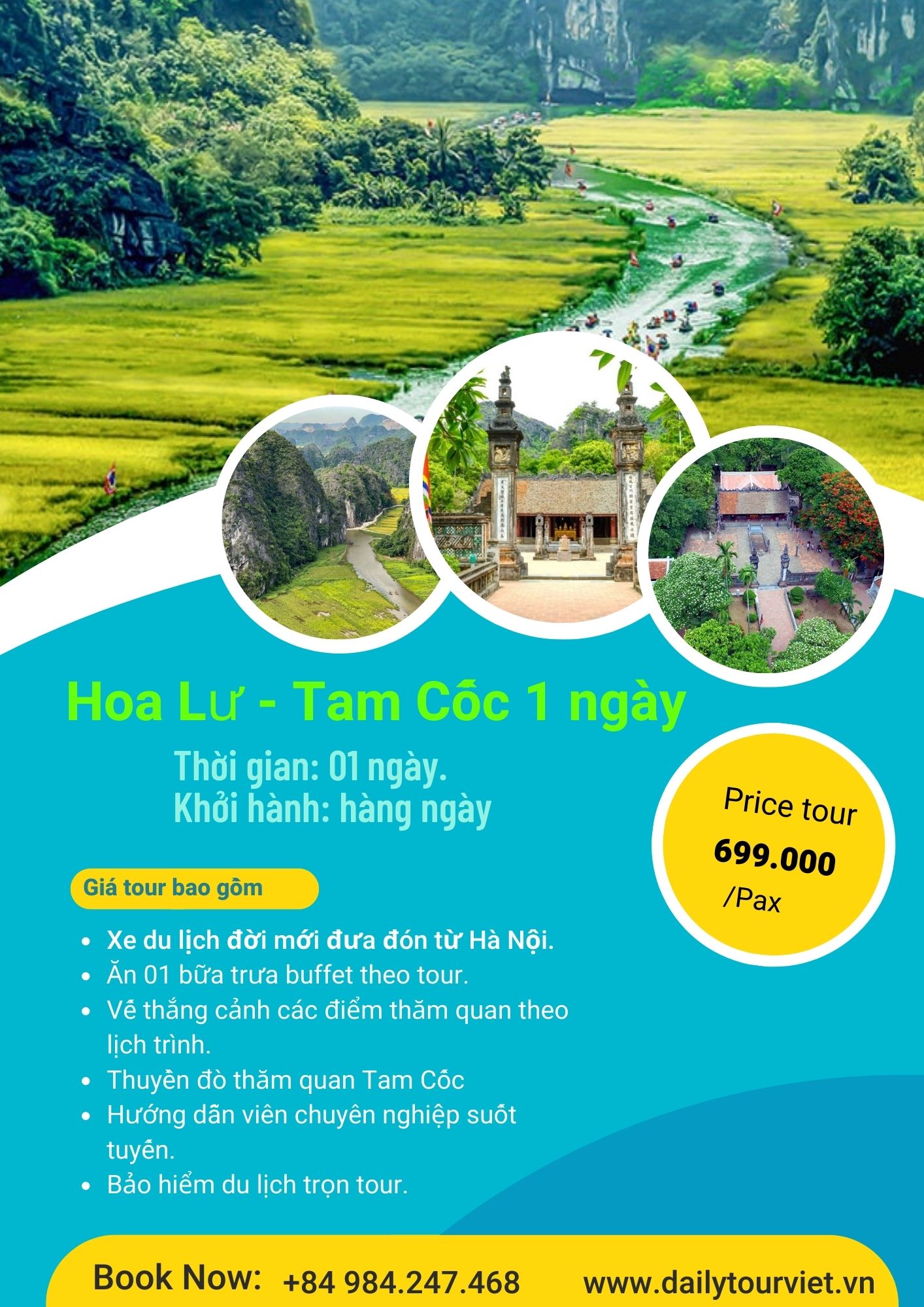 tour Hoa Lư - Tam Cốc 1 ngày