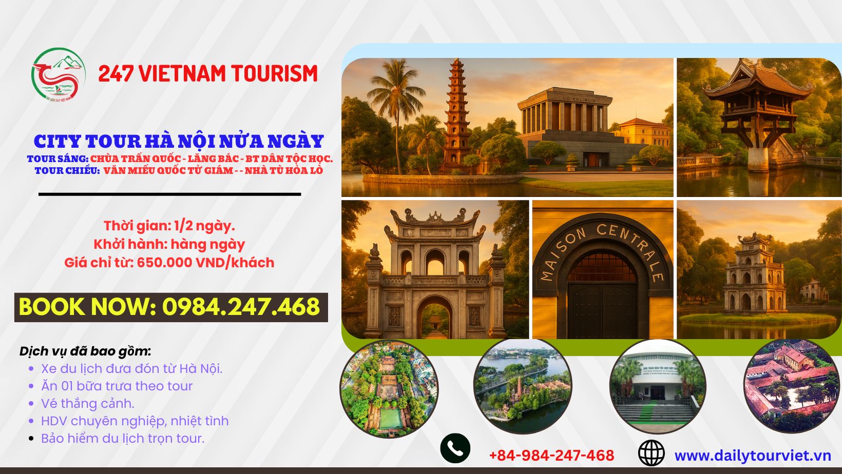 Tour Hà Nội nửa ngày