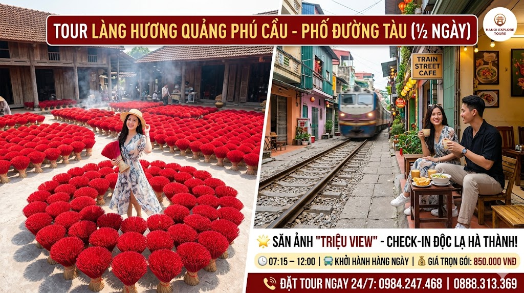 Tour làng hương Quảng Phú Cầu - phố đường tàu Hà Nội